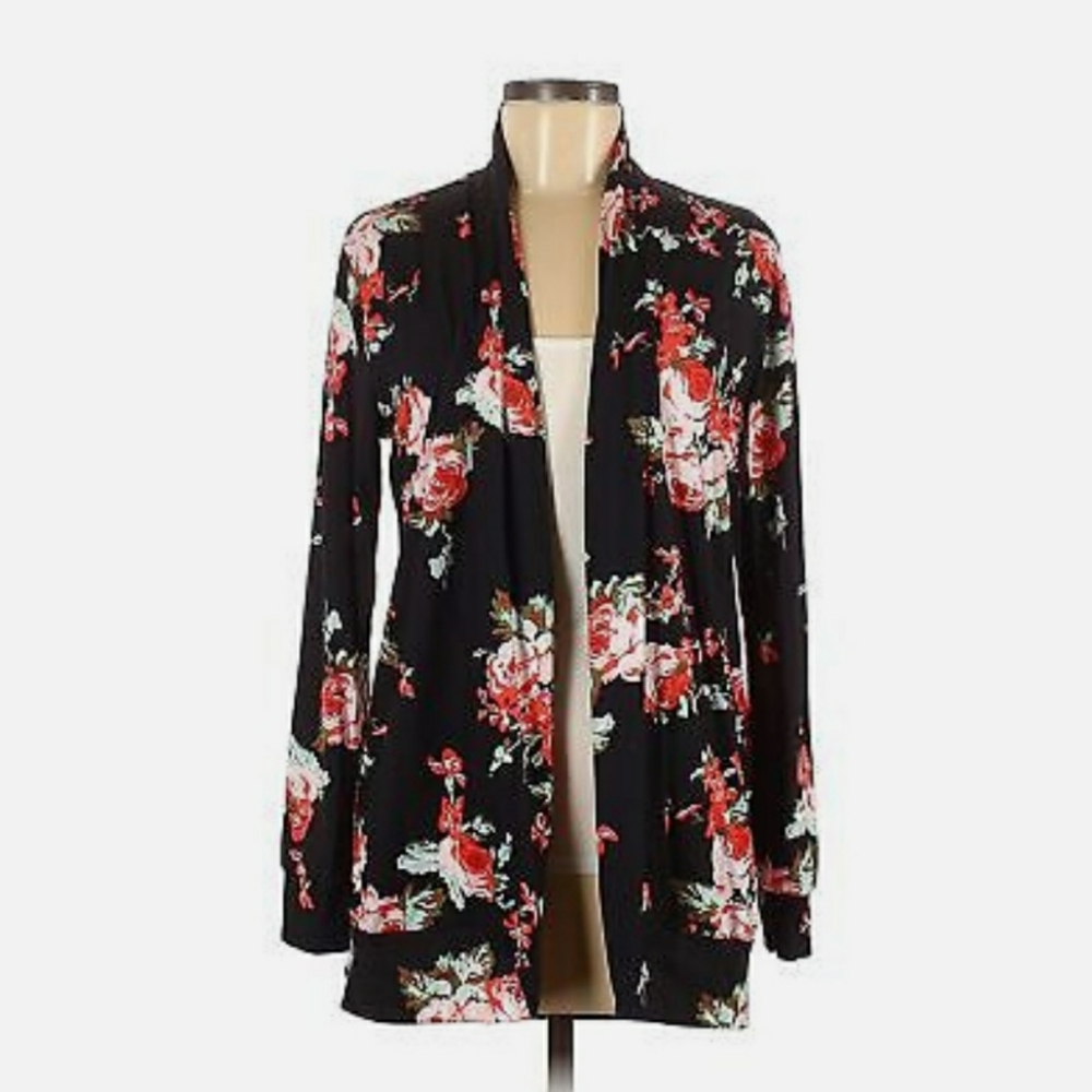 Ecowish women's size large cute rose cardigan